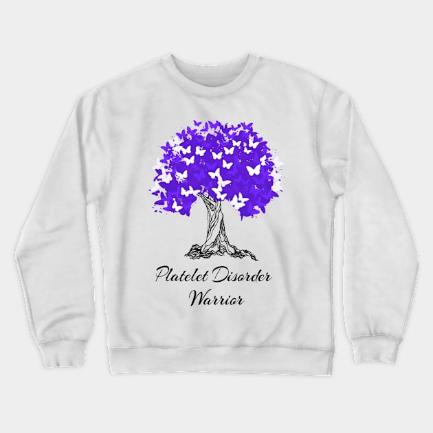 Platelet Disorder Warrior Tree Crewneck Sweatshirt by MerchAndrey